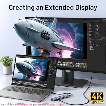 10Gbps USB C Hub with 4K@60Hz Video Display, Selore 5 Ports USB C Splitter - Image 3