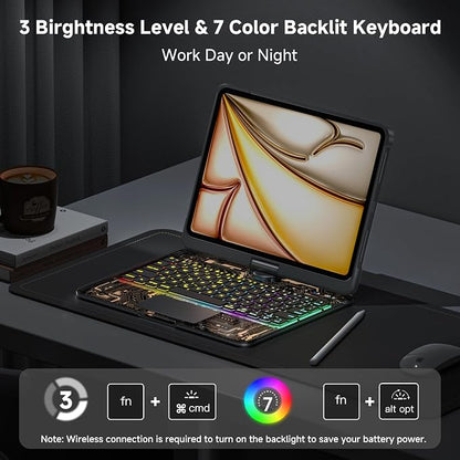 iPad Keyboard Case for 2024 M4 iPad Pro 11 inch, Magic Wireless Keyboard - Image 5