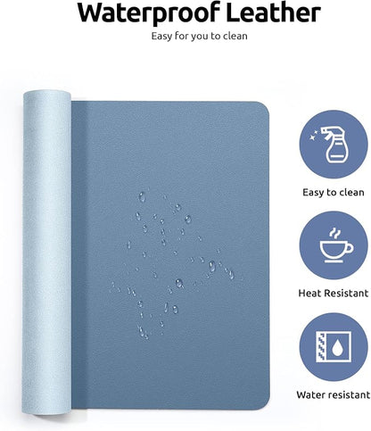 YSAGi Leather Desk Protector, Office Mat, Large Mouse Mat, Non-Slip PU Leather - Image 4