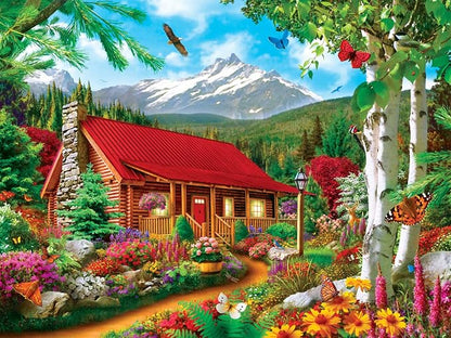 MasterPieces - 300 Piece Jigsaw Puzzle, Large EZ Grip Shapes, Mountain Hideaway - Image 7