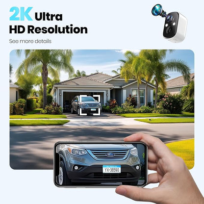 Techage Security Cameras Wireless Outdoor, 2K Battery Powered Cameras - Image 2