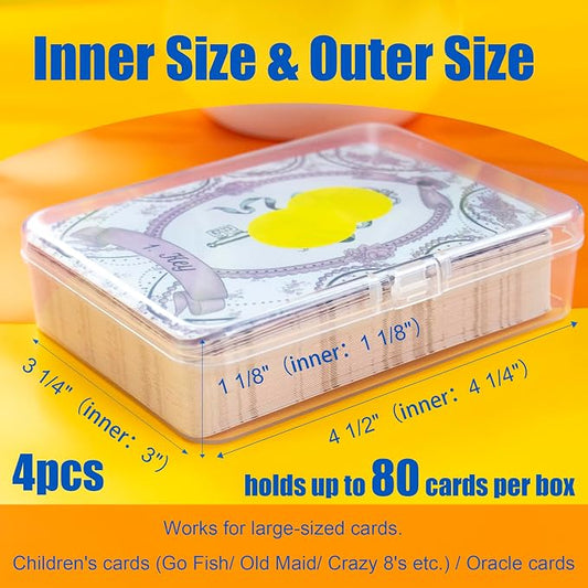 4 Pcs Playing Card Case, for Go Fish/Old Maid/Oracle Card/Other Larger Than - Image 2