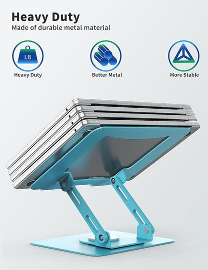 SOUNDANCE Laptop Stand with 360° Rotating Base, Ergonomic Computer Riser - Image 5