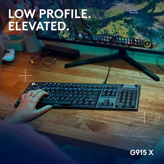 Logitech G915 X Wired Mechanical Gaming Keyboard, Double-Shot PBT Keycaps - Image 2