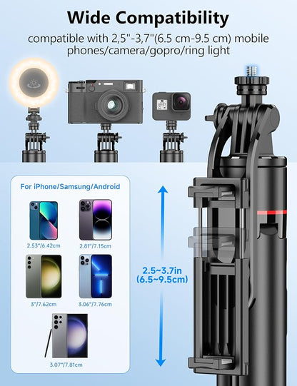 70'' Automatic Tripod, Extendable Selfie Stick Phone - Image 6
