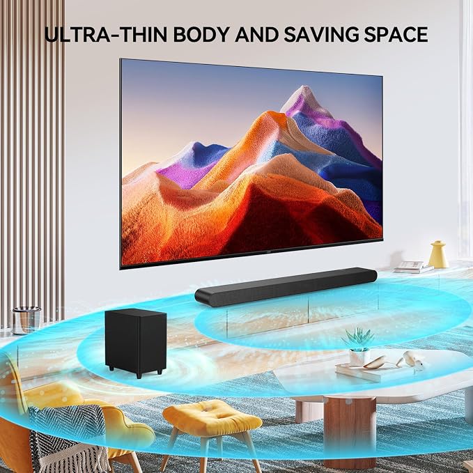 3.1CH Dolby Atmos Soundbar for Smart TV, 390w Virtual Atomos Surround Sound & - Image 6