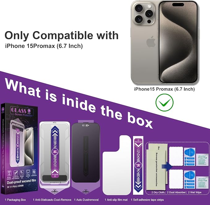 2 Pack Matte Privacy Screen Protector - Image 7