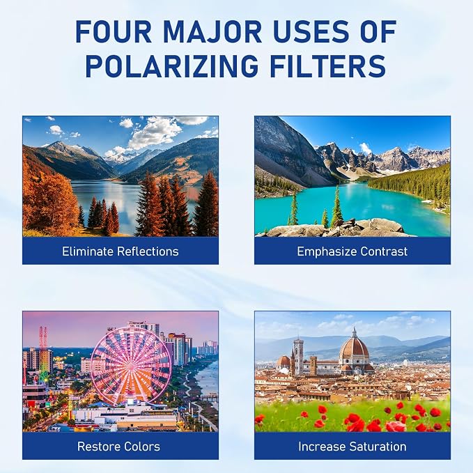 52mm Clip-on CPL Phone Camera Filter Kit, Circular Polarizer Filter, CPL - Image 6