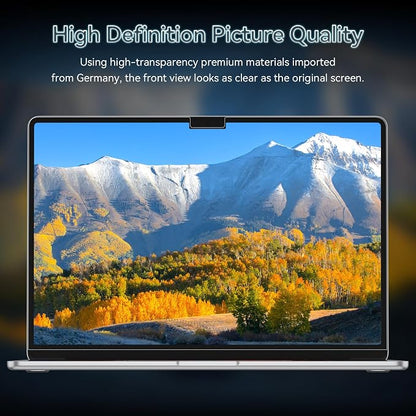 360° Privacy Screen for MacBook Air 13.6/13 Inch, 4 Way Privacy Anti Glare Blue - Image 5