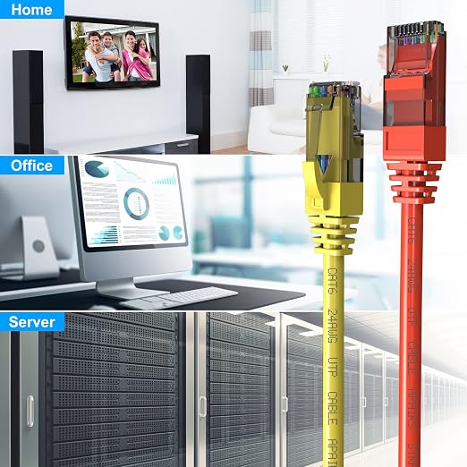 Cat6 Patch Cables 5 Feet, Cat 6 Ethernet Cable, 24AWG CCA Cord, UTP Network - Image 6