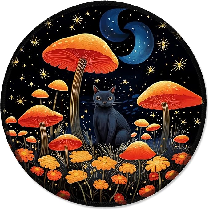ITNRSIIET Round Mouse Pad with Stitched Edge Premium-Textured Waterproof by +ITNRSIIET