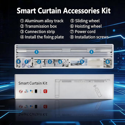 Smart Curtains, Universal Electric Curtain Accessories Installation Kit - Image 2
