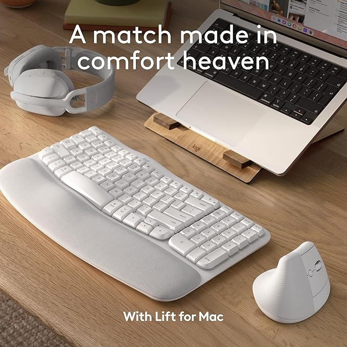 Logitech Wave Keys for Mac, Wireless Ergonomic Keyboard - Image 5