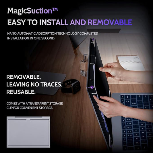 Privacy Screen for 14.4 Inch Surface Laptop Studio 2/1, MagicSuction™ Removable - Image 2