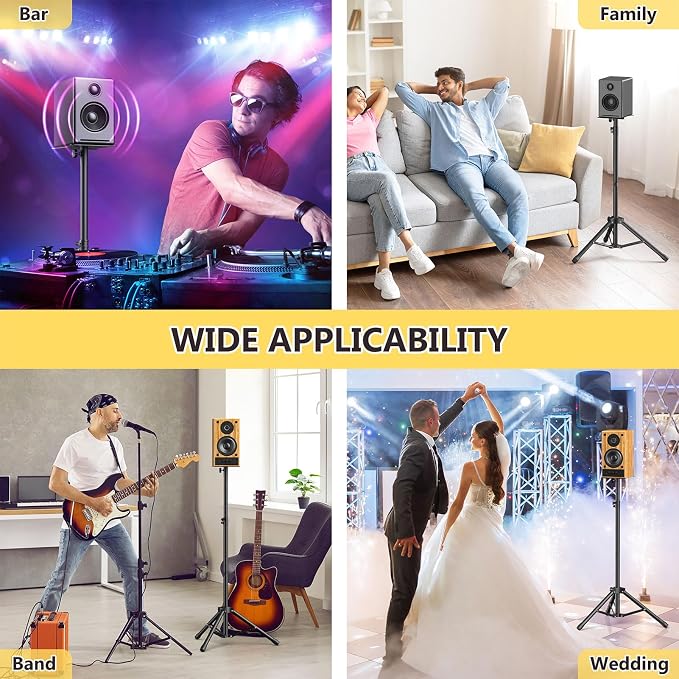 Tripod Speaker Stands with Carry Bag, Foldable - Image 8
