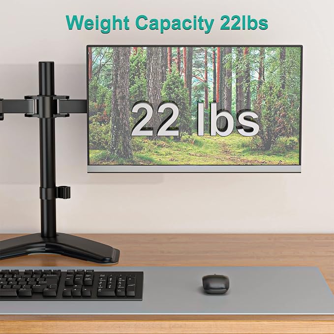 WALI Dual Monitor Stand for Desk, Monitor Stands for 2 Monitors up to 27 inch - Image 7