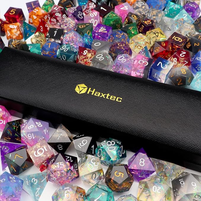 Haxtec Mystery DND Dice Set Sharp Edge Resin Dice by HaxtecDice