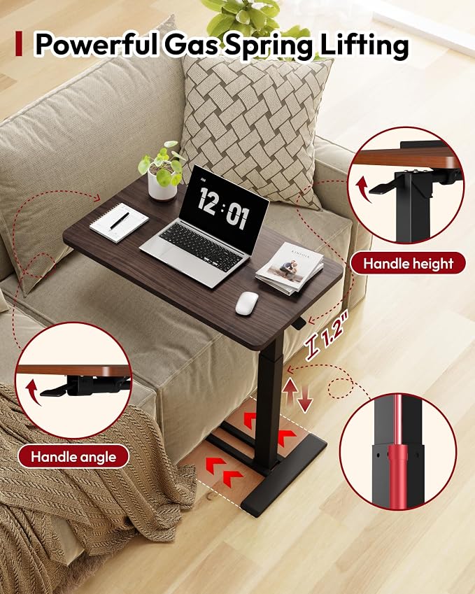 SANODESK Medical Adjustable Overbed Bedside Table - Image 4