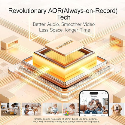 2.5K Indoor Security Camera 4pack, Free AI Person/Pet/Cry Detection, 4MP - Image 8