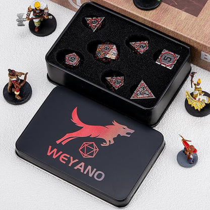DND Metal Dice Set, Polyhedral Dice Set - Image 6