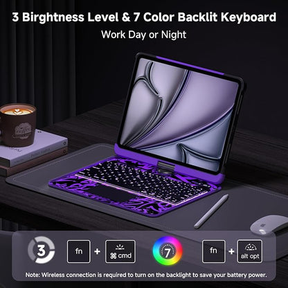 iPad Keyboard Case for 2024 M4 iPad Pro 13 inch, Magic Wireless Keyboard - Image 5