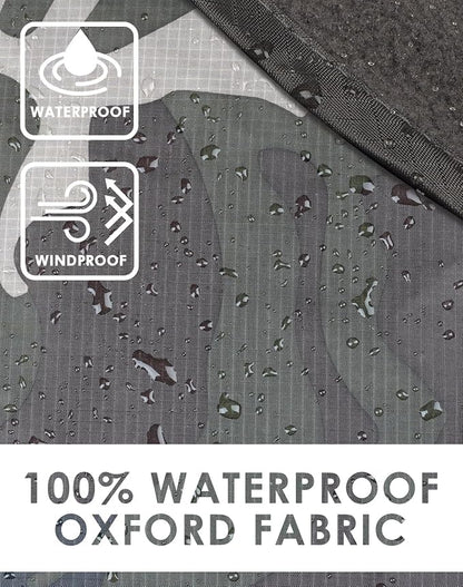 DUKUSEEK Hooded Stadium Blanket, Camouflage Waterproof Windproof Outdoor Fleece - Image 3
