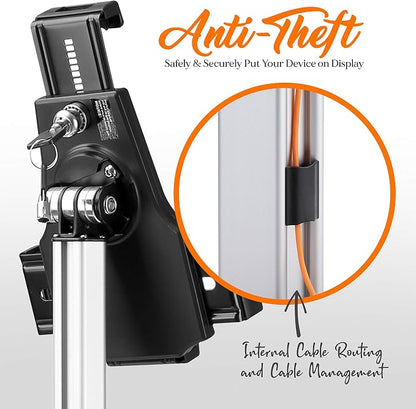 Pyle Anti-Theft Tablet Security Stand Kiosk-Heavy Duty Aluminum Metal Floor - Image 4