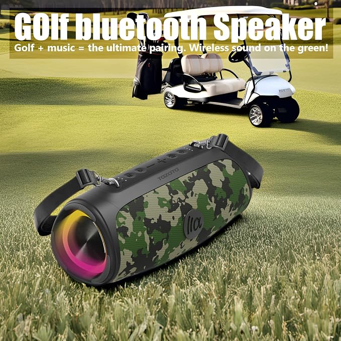 Portable Bluetooth Speaker 60W RMS, 90W Peak Loud Subwoofer Wireless Stereo - Image 8