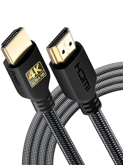 PowerBear 4K HDMI Cable 10 ft | High Speed Hdmi Cables, Braided Nylon & Gold by PowerBear