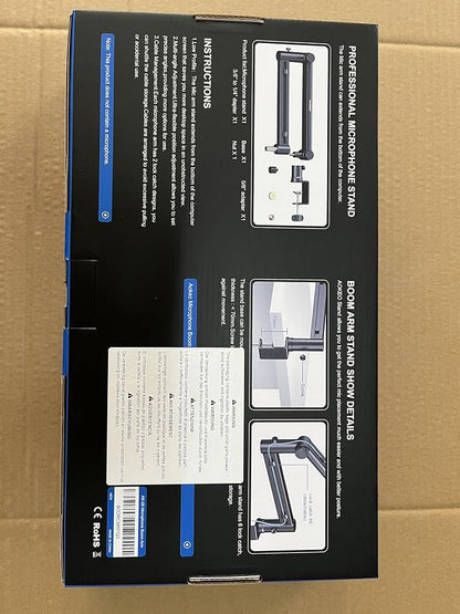 Microphone Arm, Aokeo AK-58 Desk Low Profile Adjustable Mic Boom Arm Stand - Image 9