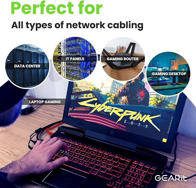 GEARit Cat 6 Ethernet Cable Cat6 Network Patch, Snagless Cord, Internet - Image 8