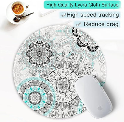 ITNRSIIET Round Mouse Pad with Stitched Edge Premium-Textured Waterproof - Image 6