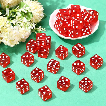 36 Piece 19 mm Casino Style Craps Dice Sets Acrylic and Translucent D6 Dice - Image 7