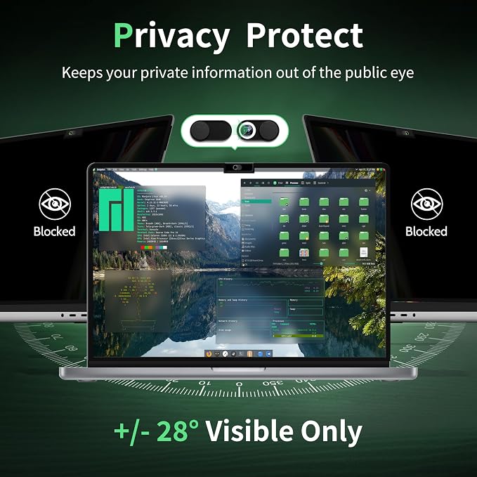 Privacy Screen for MacBook Air 15 Inch M2/M3/M4-A3241 A2941 A3114 Anti Blue - Image 2