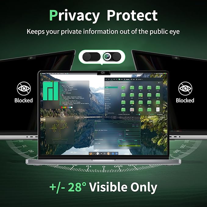 Privacy Screen for MacBook Pro 14 Inch M1/M2/M3/M4-A2918 A2992 A2442 A2779 - Image 2
