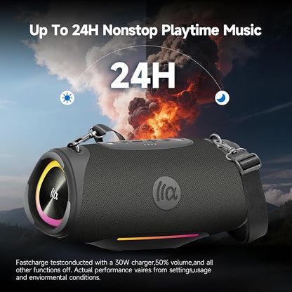 Portable Bluetooth Speaker, IPX7 Waterproof 80W Loud Stereo Sound Wireless - Image 5