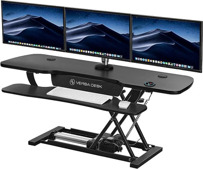 VERSADESK® PowerPro™ 48” x 24” Extra Wide Electric Sit-to-Stand Desk Converter by VERSADESK