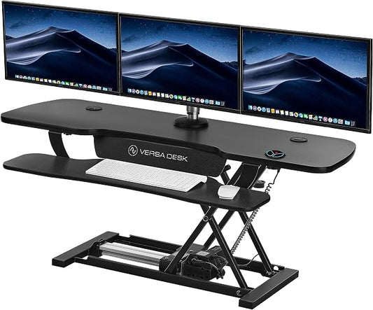 VERSADESK® PowerPro™ 48” x 24” Extra Wide Electric Sit-to-Stand Desk Converter by VERSADESK
