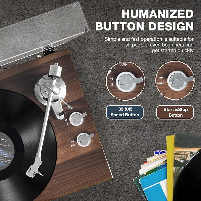 Turntables Belt-Drive Record Player - Image 6