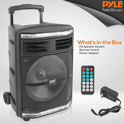 Pyle Portable Bluetooth PA Speaker System - 600W Bluetooth Speaker Portable PA - Image 3