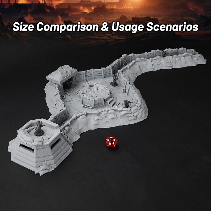 AUSPDICE RPG Terrain AF695 Trench Set – Modular Defensive Position - Image 6