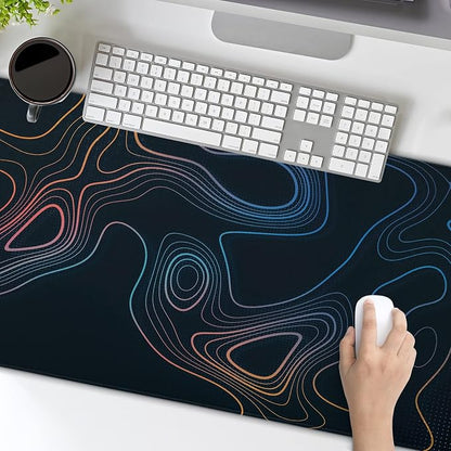 Topographic Contour Map XL Mouse Pad 31.5 x 11.8 Inch Gaming Mousepad Extended - Image 2