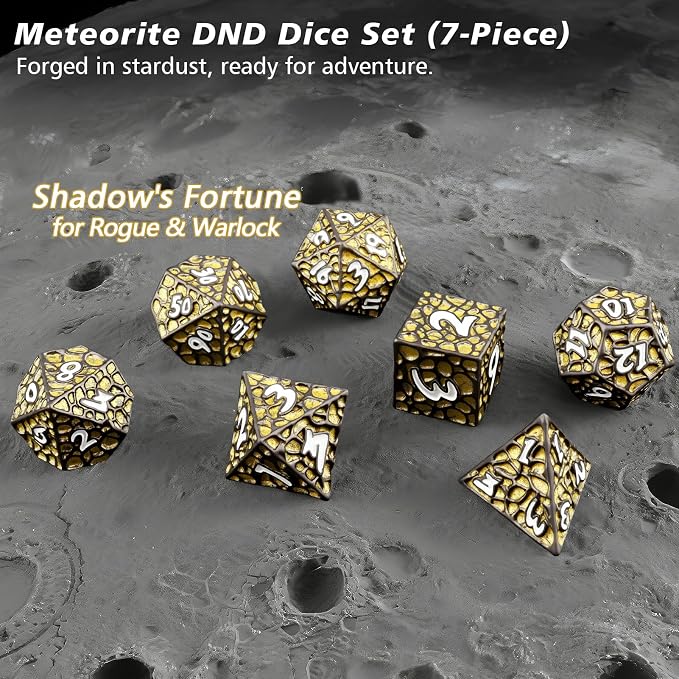 PJOY Metal D&D Dice Set for Dungeons and Dragons Dice - Image 3