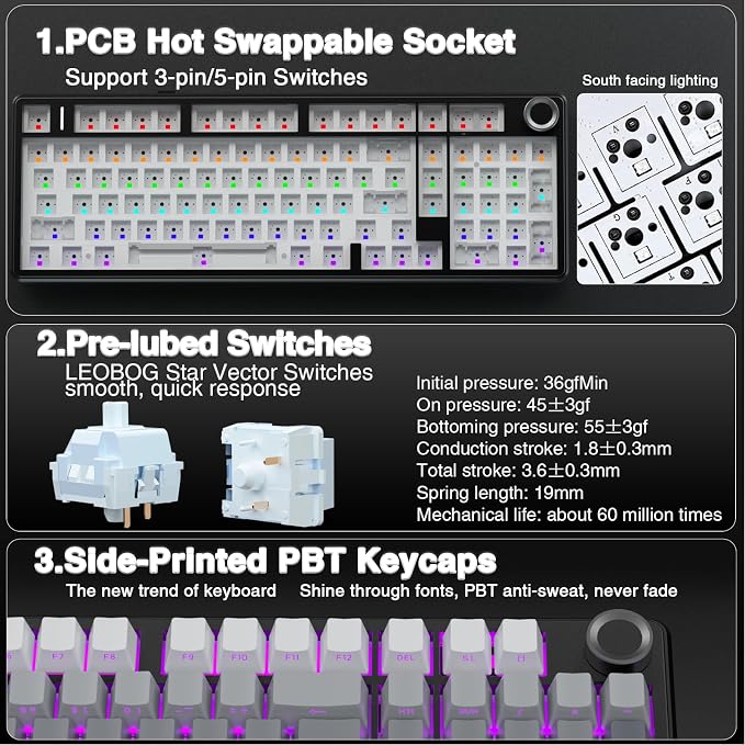 AULA F99 Pro Wireless Mechanical Keyboard - Image 6