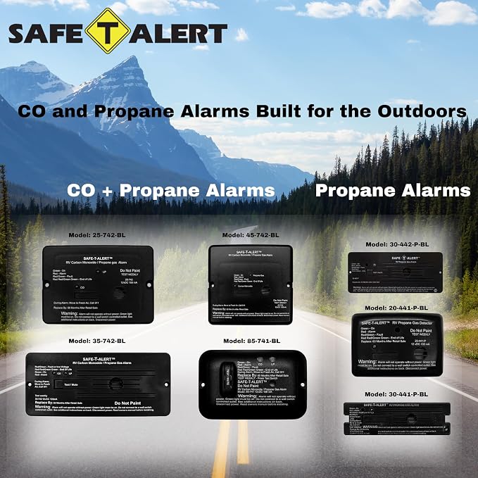 Safe T Alert - Mini Dual LP/CO Alarm - Flush Mount Black - 25-742-BL - Image 8