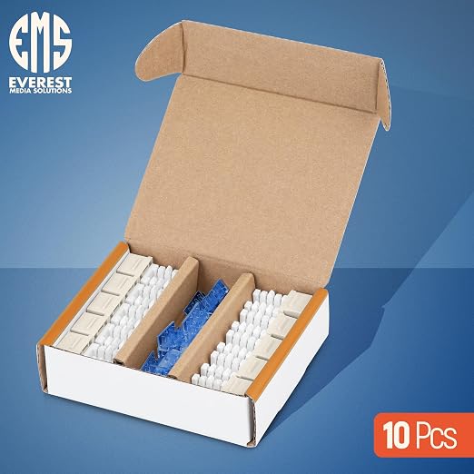 Everest 90° Angled RJ45 Cat5e Keystone Jacks 10-Pack in Light Almond - Image 2