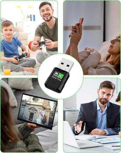 USB WiFi Adapter for Desktop PC, RENGOGA 600Mbps Dual Band 2.4G 5.8G Wireless - Image 7