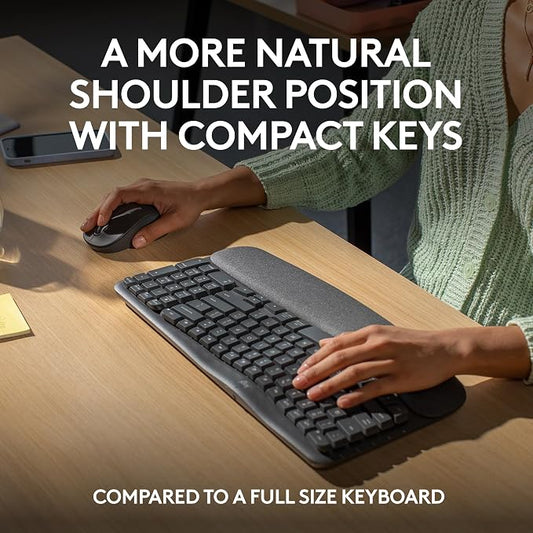 Logitech Wave Keys MK670 Combo, Wireless Ergonomic Keyboard - Image 2