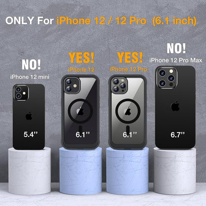 Miracase Magnetic for iPhone 12/12 Pro Case 6.1 inch, Upgrade Full-Body Clear - Image 7