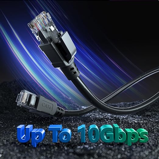 Cat 6 Outdoor Ethernet Cable 50 ft, 24AWG 10Gbps Cat6 Cable Cord Waterproof - Image 8